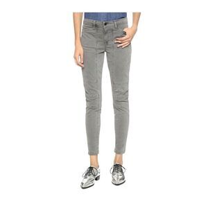 J BRAND Silver Fox Gray GINGER UTILITY PANTS Moto Seamed Skinny Twill Size 28